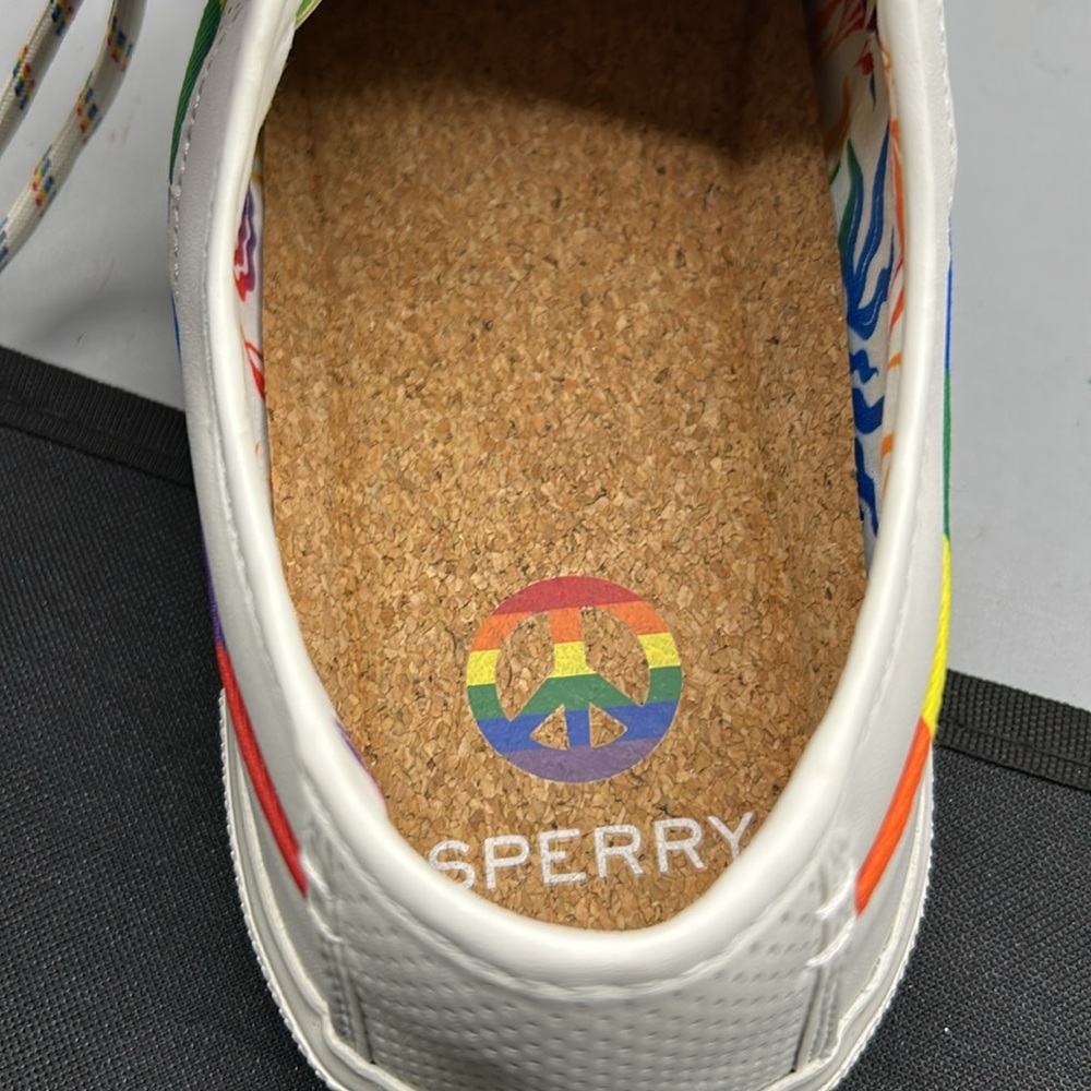 Sperry Men’s Soletide Pride Boat Leather Sneakers Sz 12 EUC - Picture 8 of 9